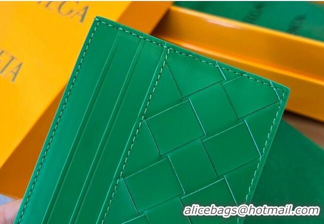 Top Quality Bottega Veneta Intrecciato Leather Credit Card Case 731956 Parrot Green 2024