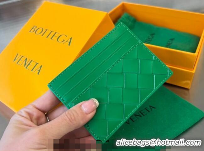 Top Quality Bottega Veneta Intrecciato Leather Credit Card Case 731956 Parrot Green 2024