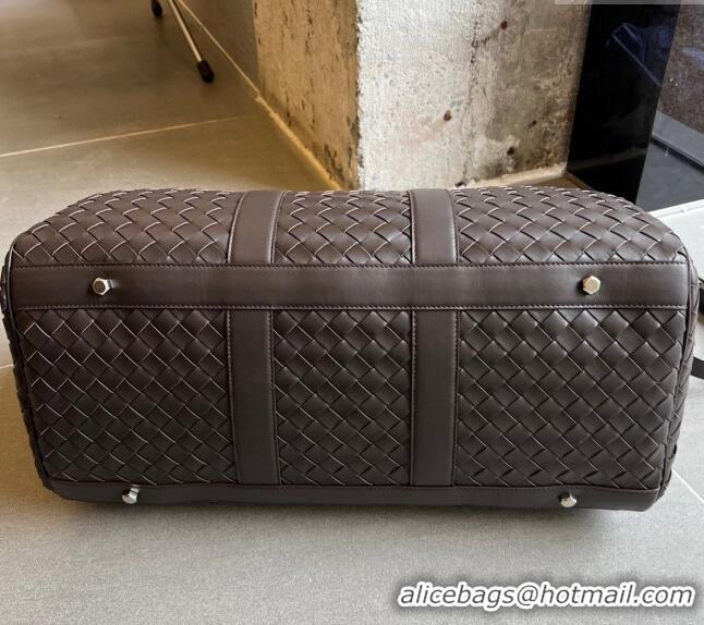 Super Quality Bottega Veneta Intrecciato Leather Medium Intrecciato Duffle Bag 650066 Fondant Brown 2024