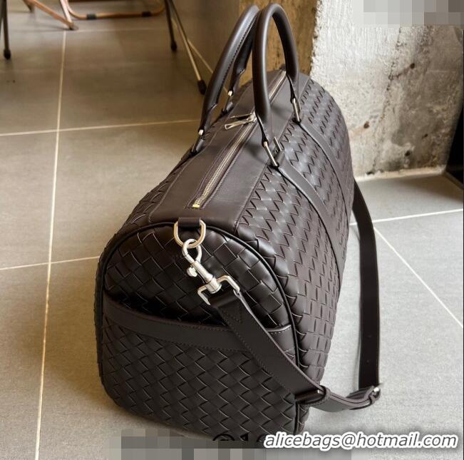 Super Quality Bottega Veneta Intrecciato Leather Medium Intrecciato Duffle Bag 650066 Fondant Brown 2024