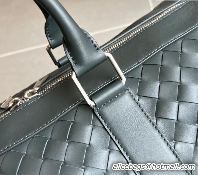 Promotional Bottega Veneta Intrecciato Leather Medium Intrecciato Duffle Bag 650066 Dark Green 2024