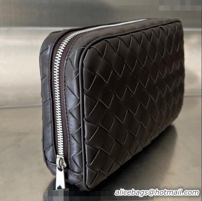 Promotional Bottega Veneta Intrecciato Leather Medium Organizer Clutch 765809 Fondant Brown 2024