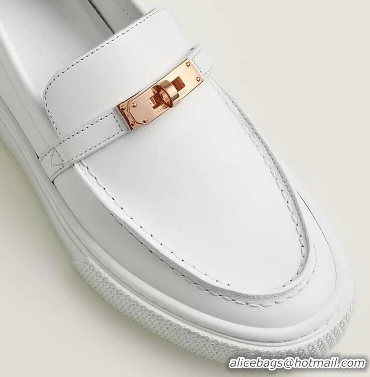 ​Reasonable Price Hermes Game Slip-on Sneaker In Calfskin Leather H5844 White