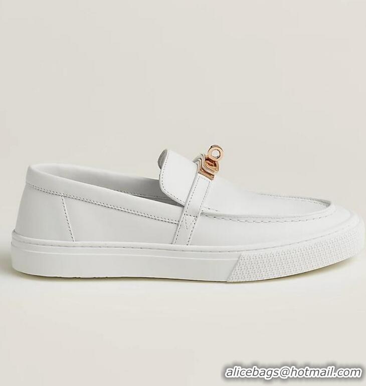 ​Reasonable Price Hermes Game Slip-on Sneaker In Calfskin Leather H5844 White