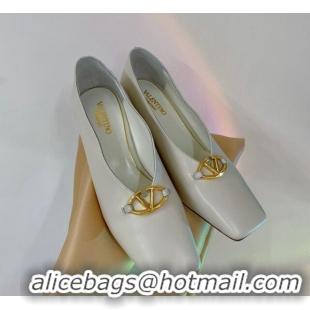 Lower Price Valentino The Bold Edition VLogo Pumps 6.5cm in Lambskin White 0227018