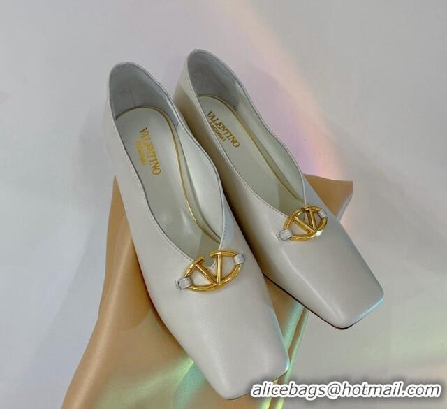 Lower Price Valentino The Bold Edition VLogo Pumps 6.5cm in Lambskin White 0227018