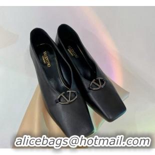 Best Grade Valentino The Bold Edition VLogo Pumps 6.5cm in Lambskin Black 0227020