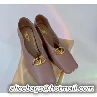 Lowest Price Valentino The Bold Edition VLogo Pumps 6.5cm in Lambskin Nude 0227022