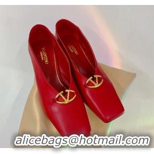 Unique Style Valentino The Bold Edition VLogo Pumps 6.5cm in Lambskin Red 0227024