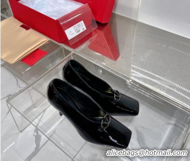 Good Quality Valentino The Bold Edition VLogo Pumps 9.5cm in Patent Leather Black 0227026