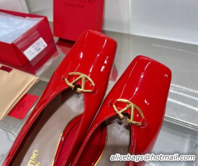 Perfect Valentino The Bold Edition VLogo Pumps 9.5cm in Patent Leather Red 0227028