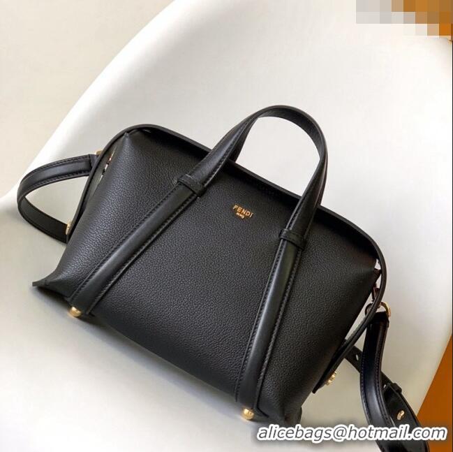 New Style Fendi Boston 365 Bag in Full-Grain Leather F8106 Black 2023