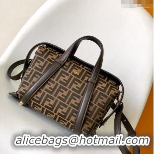 Buy Inexpensive Fendi Boston 365 Bag in FF Jacquard F8106 Brown 2023