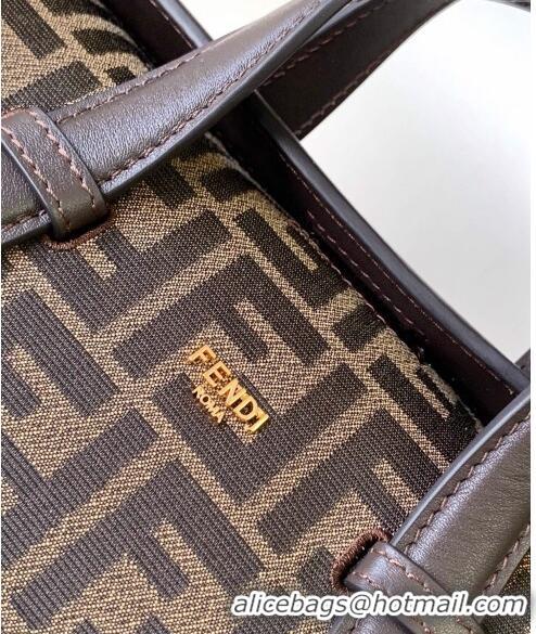 Buy Inexpensive Fendi Boston 365 Bag in FF Jacquard F8106 Brown 2023