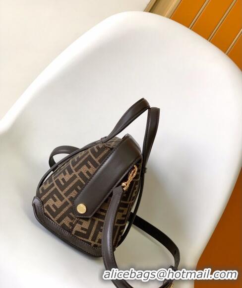 Buy Inexpensive Fendi Boston 365 Bag in FF Jacquard F8106 Brown 2023