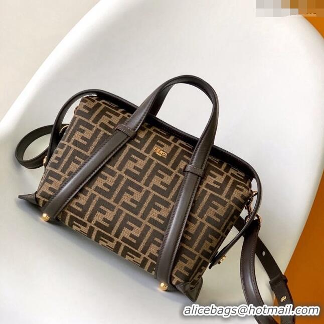 Buy Inexpensive Fendi Boston 365 Bag in FF Jacquard F8106 Brown 2023