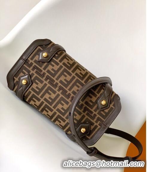 Buy Inexpensive Fendi Boston 365 Bag in FF Jacquard F8106 Brown 2023