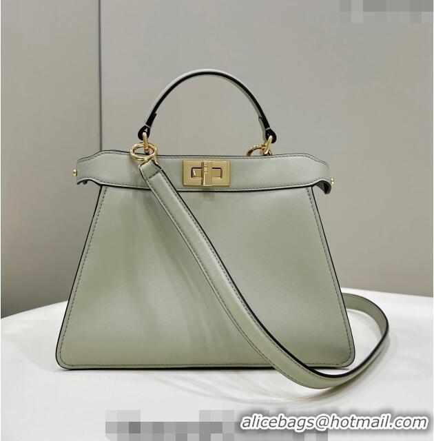 Discount Fendi Peekaboo Iseeu Small Bag in Calfskin Leather 80011A Pale Green 2023 Top