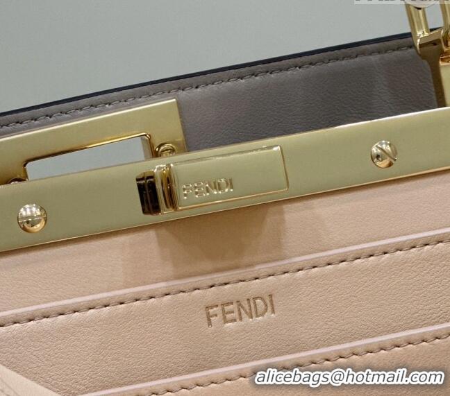 Grade Design Fendi Peekaboo Iseeu Small Bag in Calfskin Leather 80011A White 2023 Top