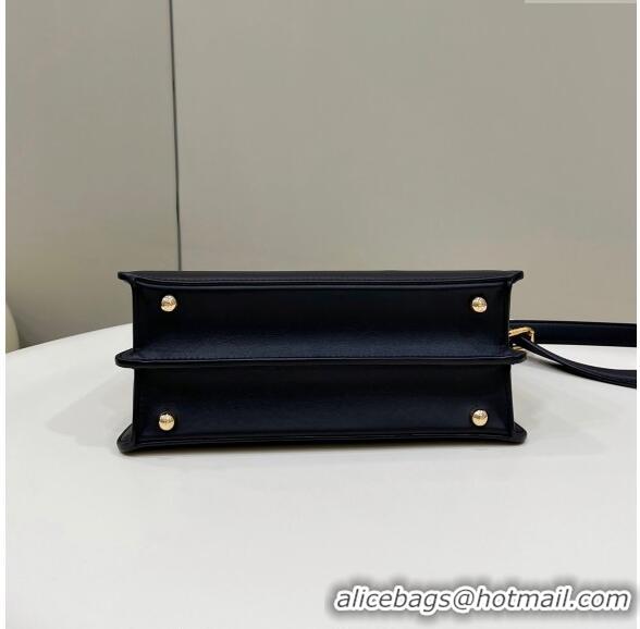 Super Quality Fendi Peekaboo Iseeu Small Bag in Calfskin Leather 80011A Black 2023 Top