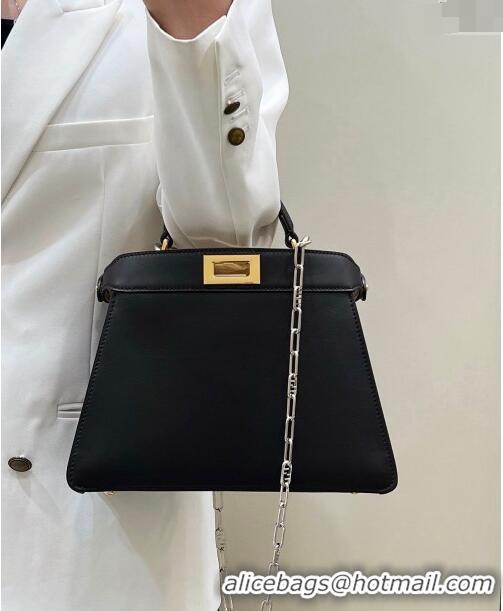 Super Quality Fendi Peekaboo Iseeu Small Bag in Calfskin Leather 80011A Black 2023 Top