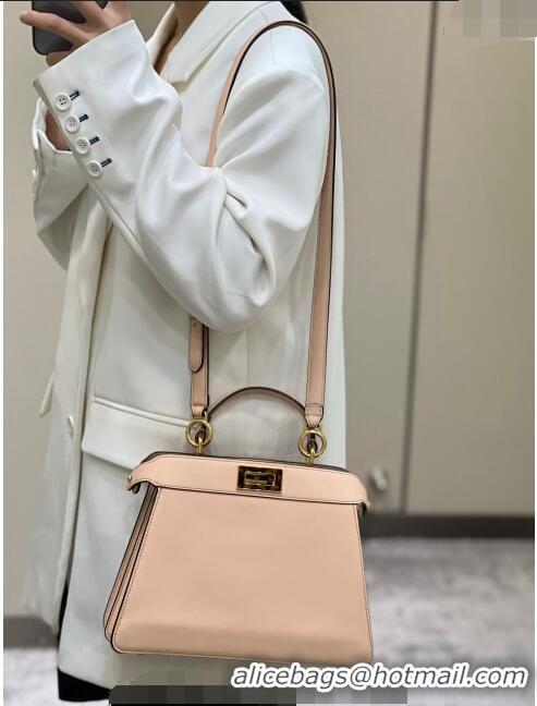 Super Quality Fendi Peekaboo Iseeu Small Bag in Calfskin Leather 80011A Light Pink 2023 Top