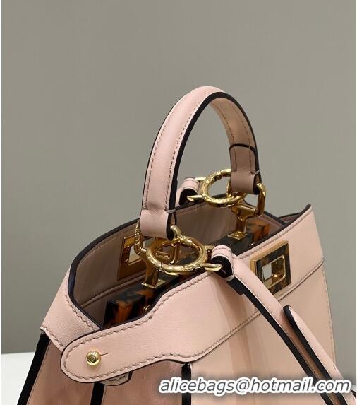 Super Quality Fendi Peekaboo Iseeu Small Bag in Calfskin Leather 80011A Light Pink 2023 Top