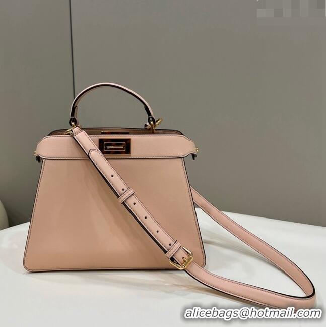 Super Quality Fendi Peekaboo Iseeu Small Bag in Calfskin Leather 80011A Light Pink 2023 Top