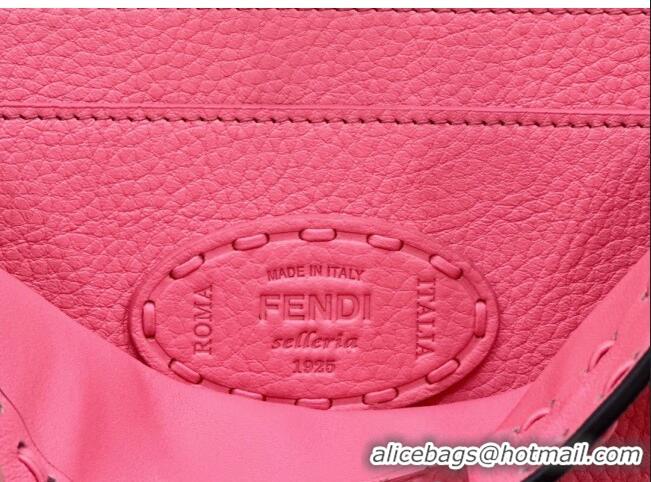 Buy Discount Fendi Peekaboo ISeeU Small Bag in Grained Leather with Oversized topstitching 80133 Pink 2023 top