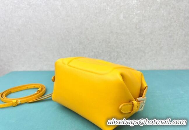 Top Quality Fendi FF Cube Mini Bag in Nappa Leather F8078 Yellow 2024