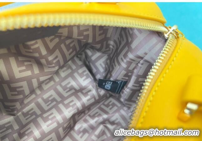 Top Quality Fendi FF Cube Mini Bag in Nappa Leather F8078 Yellow 2024