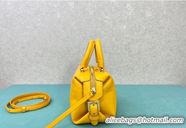 Top Quality Fendi FF Cube Mini Bag in Nappa Leather F8078 Yellow 2024