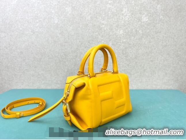 Top Quality Fendi FF Cube Mini Bag in Nappa Leather F8078 Yellow 2024