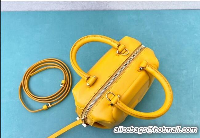 Top Quality Fendi FF Cube Mini Bag in Nappa Leather F8078 Yellow 2024