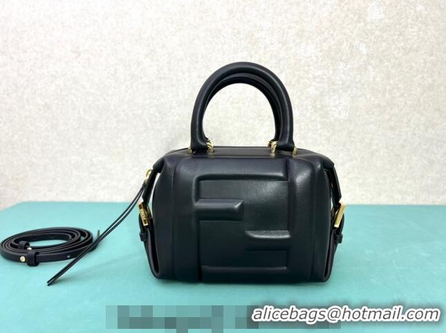 Grade Design Fendi FF Cube Mini Bag in Nappa Leather F8078 Black 2024