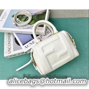 Famous Brand Fendi FF Cube Mini Bag in Nappa Leather F8078 White 2024