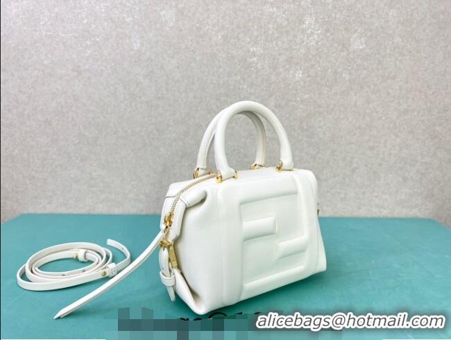 Famous Brand Fendi FF Cube Mini Bag in Nappa Leather F8078 White 2024