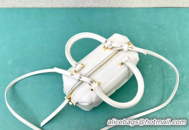 Famous Brand Fendi FF Cube Mini Bag in Nappa Leather F8078 White 2024