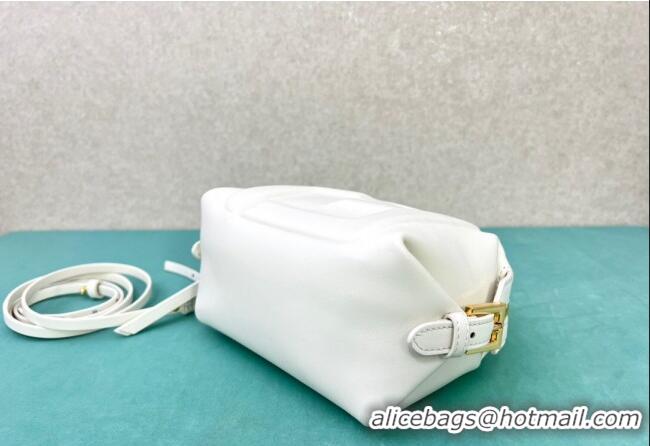 Famous Brand Fendi FF Cube Mini Bag in Nappa Leather F8078 White 2024