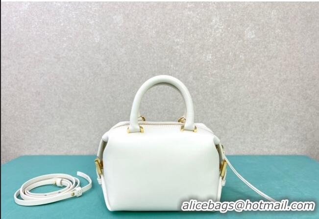 Famous Brand Fendi FF Cube Mini Bag in Nappa Leather F8078 White 2024