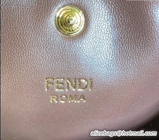 Top Quality Fendi Peekaboo Large Tote Bag in Suede with Strap F8085 Brown 2024