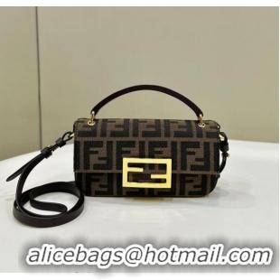 Buy Discount Fendi Baguette Bag Phone in FF Fabric 8620A Brown 2024