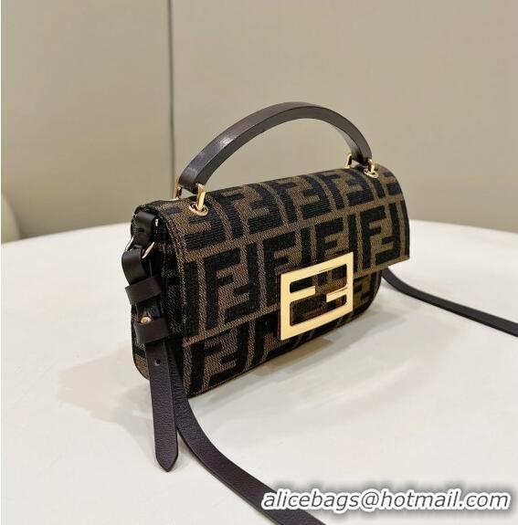 Buy Discount Fendi Baguette Bag Phone in FF Fabric 8620A Brown 2024