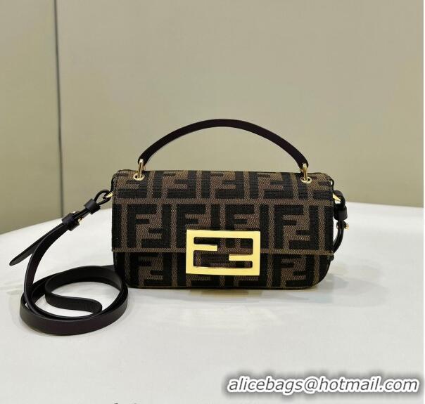 Buy Discount Fendi Baguette Bag Phone in FF Fabric 8620A Brown 2024