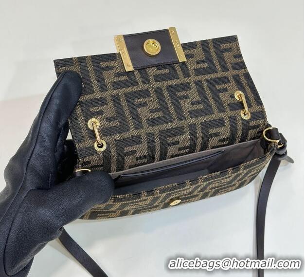 Buy Discount Fendi Baguette Bag Phone in FF Fabric 8620A Brown 2024