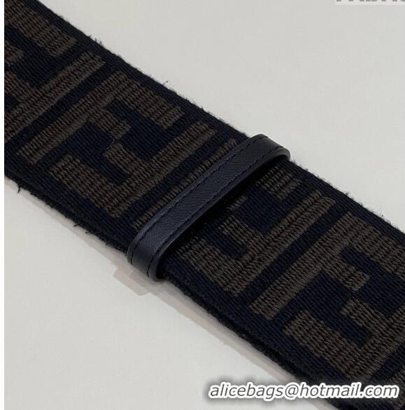 Reasonable Price Fendi Strap You Canvas FF Shoulder Strap 140cm F907 Navy Blue 2024