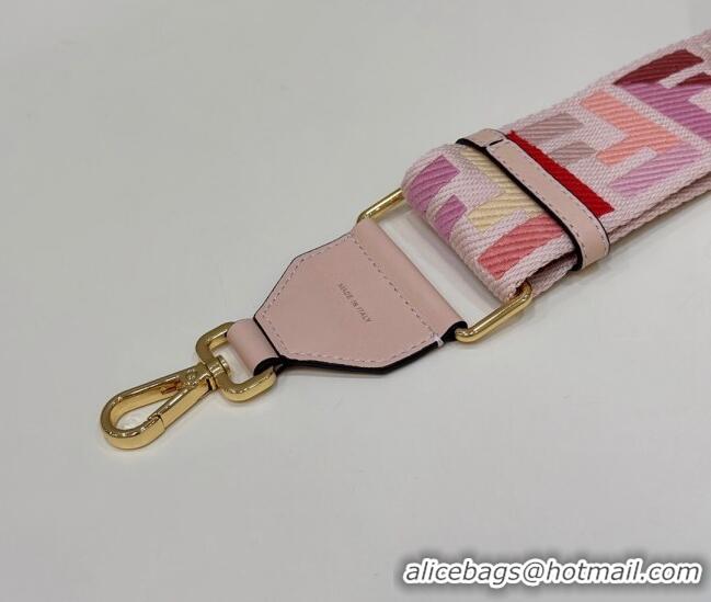 Unique Grade Fendi Strap You Canvas FF Shoulder Strap 140cm F907 Light Pink 2024