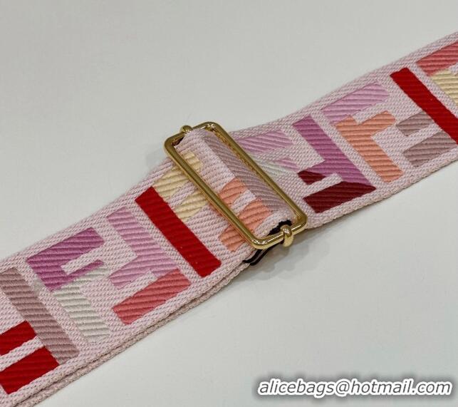 Unique Grade Fendi Strap You Canvas FF Shoulder Strap 140cm F907 Light Pink 2024