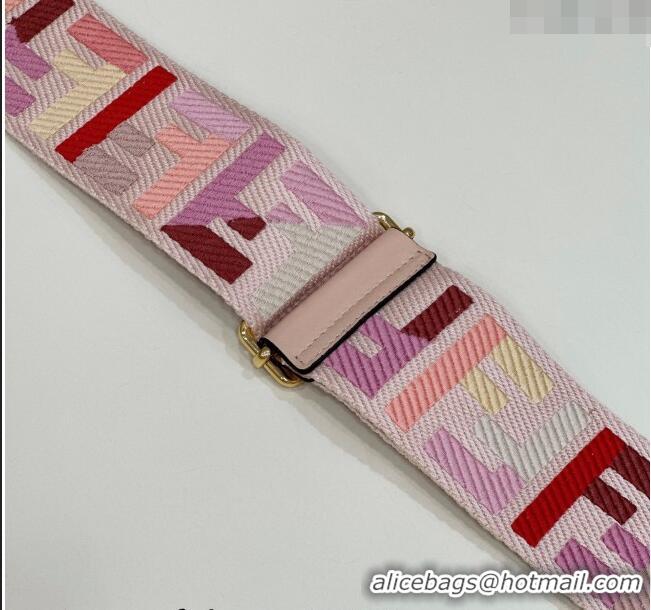 Unique Grade Fendi Strap You Canvas FF Shoulder Strap 140cm F907 Light Pink 2024