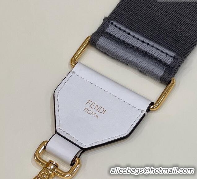 Top Quality Fendi Strap You Canvas FF Shoulder Strap 140cm F907 Grey/White 2024